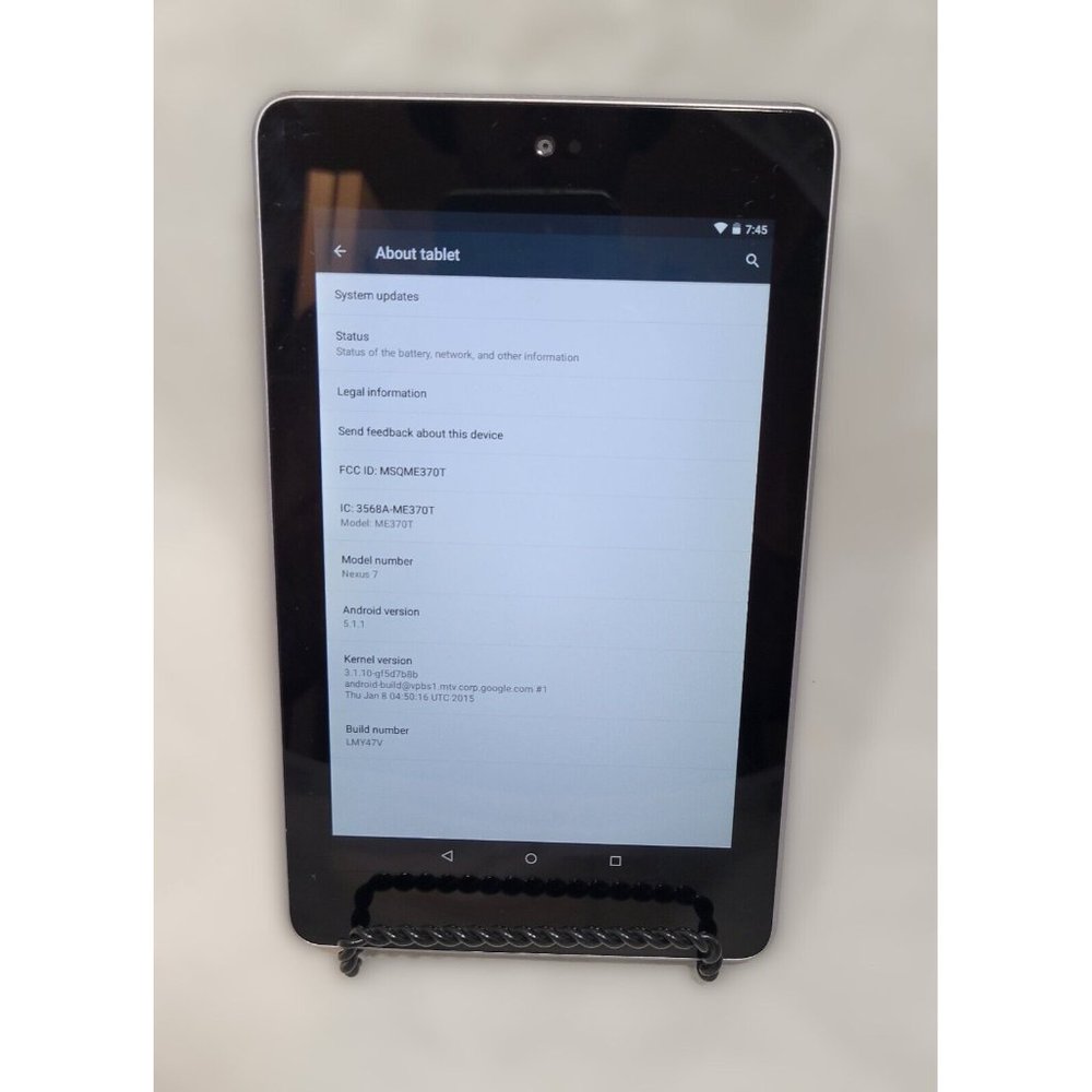 ASUS Nexus 7 Inch Tablet ME370T Black 16 GB Charger Bundle
